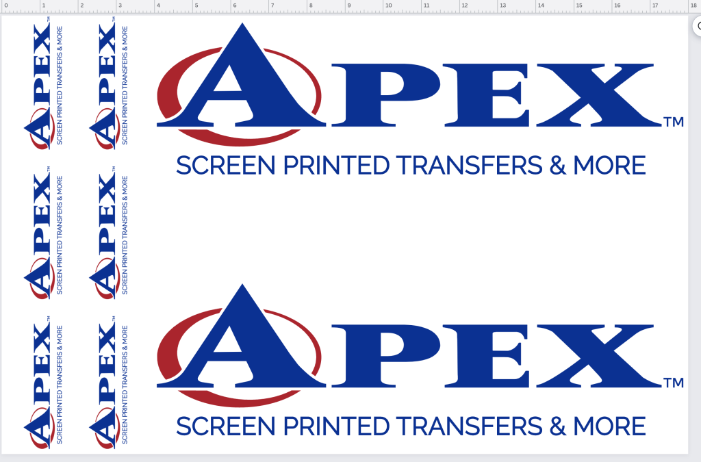 11x14 Inch Gang Sheet example